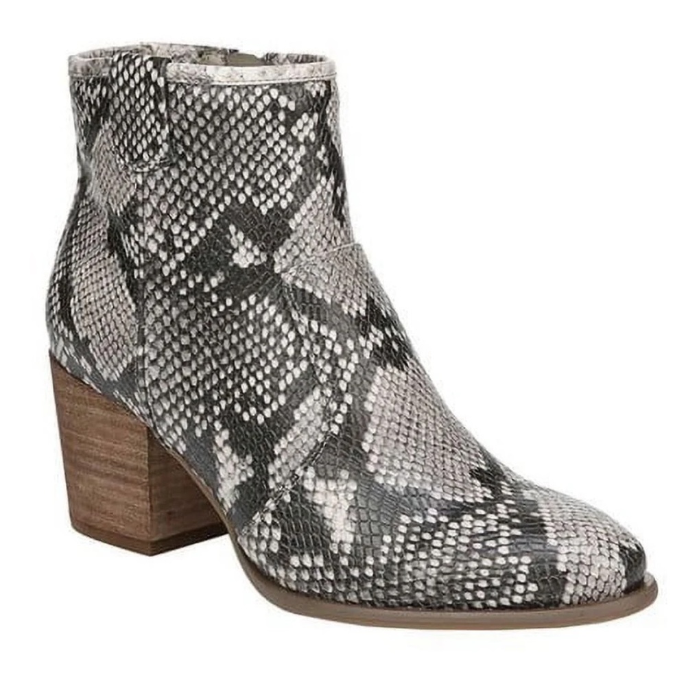 Snakeskin Pattern Ankle Boots/Booties New!